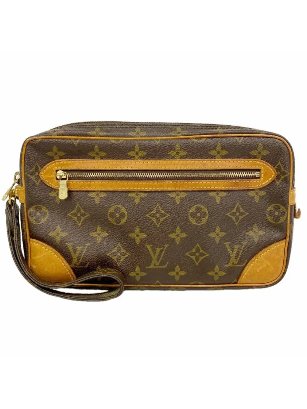 Louis Vuitton Clutch Monogram Marly Dragonne GM Brown